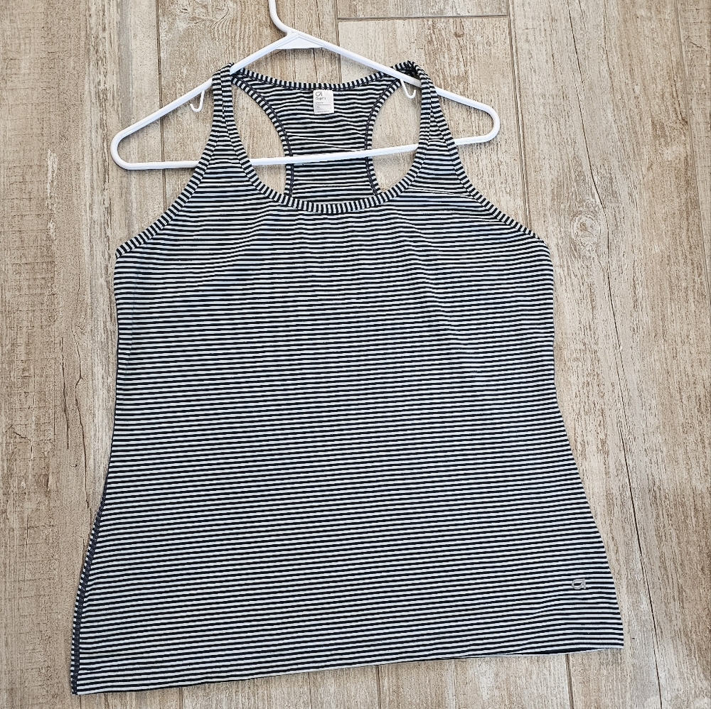 Striped Racerback Tank Top - Navy & White